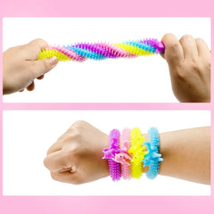 28 Pcs Stretchy String with Valentine's Day Cards for Kids Classroom Exchange Gifts