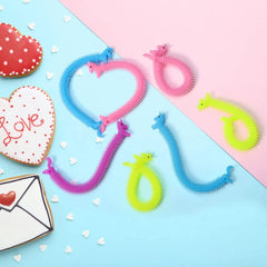 28 Pcs Stretchy String with Valentine's Day Cards for Kids Classroom Exchange Gifts