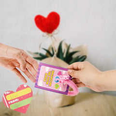 28 Pcs Stretchy String with Valentine's Day Cards for Kids Classroom Exchange Gifts