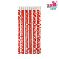 28-Piece Valentine's Day Stationery Set with Treat Bags for Kids Classroom Exchange Gifts