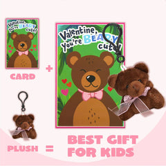 28 Animal Plushies with Valentine's Cards for Classroom Gift Exchange