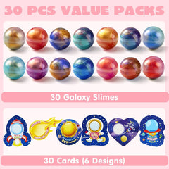 30 Cosmic Realm Valentine Slime with Kids Valentines Cards