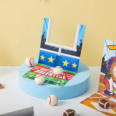 28 Sports Game Erasers with Valentine's Cards for Classroom Exchange