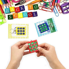 28-Piece Tic-Tac-Toe Keychain Gifts with Valentine's Cards for Classroom Exchange
