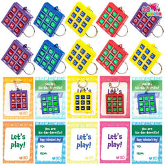 28-Pack Wind-Up Toys with Valentine's Day Cards for Kids' Party Favors