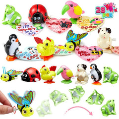 28pcs Light up Spinning Tops with Kids Valentines Exchange Cards