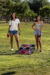 2-Pack 4x2 ft Classic Cornhole Set with 8 Bean Bags, Travel Case & Rules