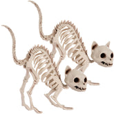 2 PCS Skeleton Cat Halloween Decorations Set - Animal Courtyard Decor