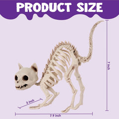 2 PCS Skeleton Cat Halloween Decorations Set - Animal Courtyard Decoration
