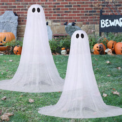 2 Pack 50" Halloween Outdoor Light-Up Ghost Decorations