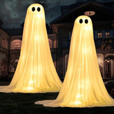 2 Pack 50" Halloween Outdoor Light-Up Ghost Decorations