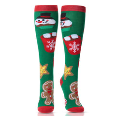 2 Packs Women's Knee High Winter Socks for Christmas, Warm Soft Novelty Socks