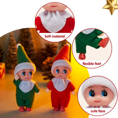 2 Pack Christmas Elf Plush Doll - Tiny Soft Plush Toy