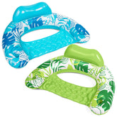 2 Pack Inflatable Pool Chairs with Cup Holders - Floating Lounge Floats