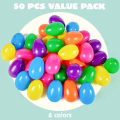200PCS Fillable Plastic Eggs - Empty Colorful Bright Eggshells (3.15 inches)