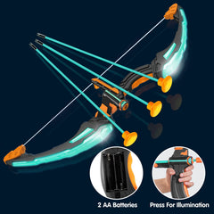LED Light Up Archery Toy for Kids - Aqua Blue Bow and Arrow Set