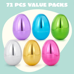48PCS 3.15" Metallic Easter Eggs for Easter Hunt