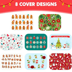 48-Piece Christmas Cookie Tins with Lids for Gift Giving