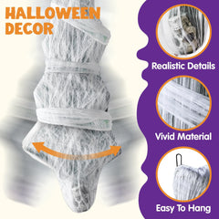 72" Halloween Hanging Cocoon Corpse for Outdoor Decorations