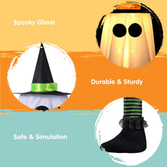 23.6" 3PCS Halloween Hanging Ghost Decorations for Outdoor Use