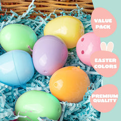 50 Pastel Easter Egg Shells for Easter Hunt (2.3 inches)