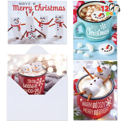 12 Pack Christmas Greeting Cards with Envelopes