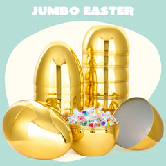 6 Gold Jumbo Easter Eggs (10 inch)