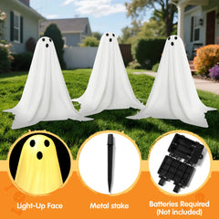 6-Pack Halloween Outdoor Ghost Pathway Lights