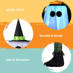 23.6" 3PCS Halloween Hanging Ghosts Outdoor Decorations