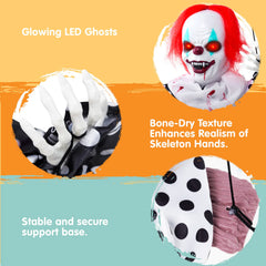 Halloween Hanging Swinging Animatronic Clown