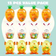12-Pack Easter Candy-Filled Egg Shell Carrots