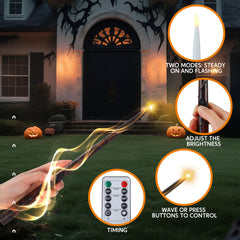 20-Pack Halloween Floating Candles with Witch Hat