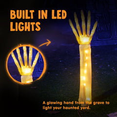 3-Piece Halloween Skeleton Decorations for Outdoor Use