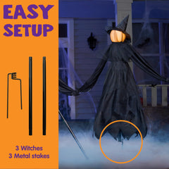 5 FT Halloween Witch Outdoor Decorations