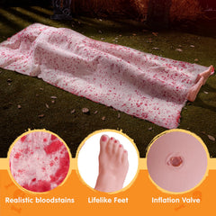 5 Ft Scary Inflatable Body with Covered Feet Halloween Decoration