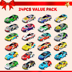 24 Days Christmas Advent Calendar Pull Back Vehicles