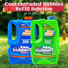 2-Pack Bubbles Refill Solution 64oz (Makes Up to 5 Gallons) for Bubble Machine