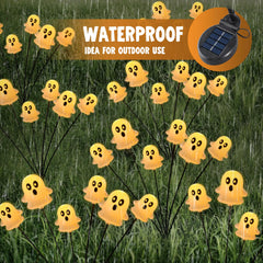 2 Pcs 12LEDs Solar Cute Ghost Lights
