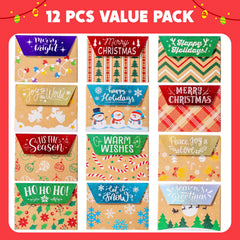12 Pack Christmas Gift Card Boxes