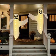 2-Pack 47in Halloween Lighted Tree Wrap Decoration