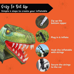 3.6ft Dinosaur Trunk-or-Treat Halloween Inflatable