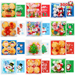 300-Pack Christmas Cellophane Candy Treat Bags