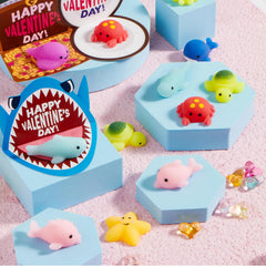 30-Pack Valentine's Day Cards with Mochi Squishy Toys for Kids' Exchange Prizes