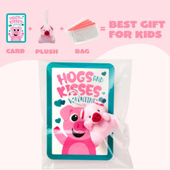 30-Pack Valentine's Day Cards with Animal Plush Toys for Kids
