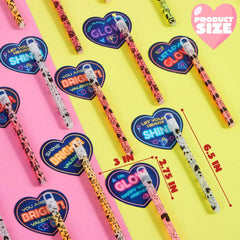 30 Packs Valentine's Day Cards with Bright Large Glow Sticks for Kids Classroom Exchange
