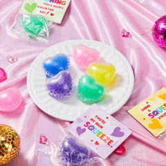 30 Packs Valentine's Day Water Droplet Heart Balls with Hangers