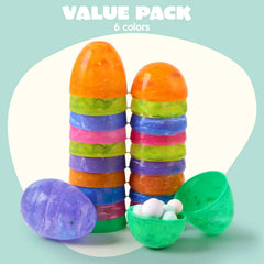 30 Iridescent Plastic Easter Eggs (3.15") for Hunt & Party