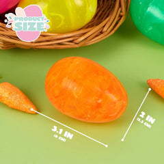 30 Iridescent Plastic Easter Eggs (3.15") for Hunt & Party