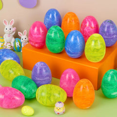 30 Iridescent Plastic Easter Eggs (3.15") for Hunt & Party