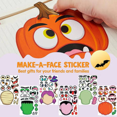 JOIN 30-Pack Halloween Make-a-Face Sticker Sheets (6 Styles)